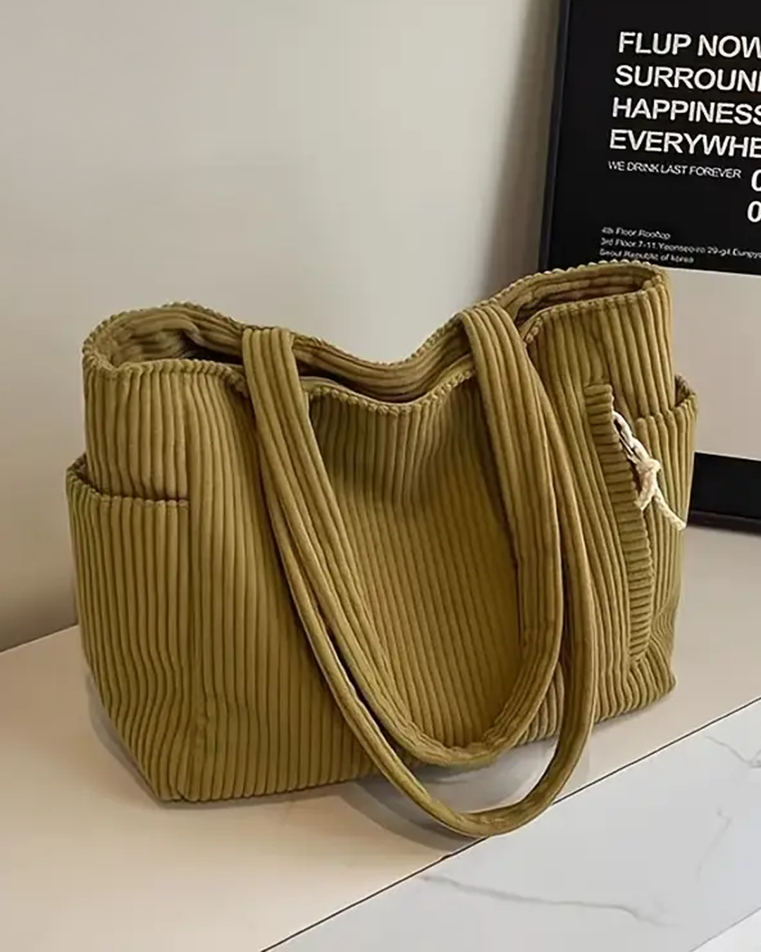 Heidi | Cord & Rib – Ribbed Tote Bag