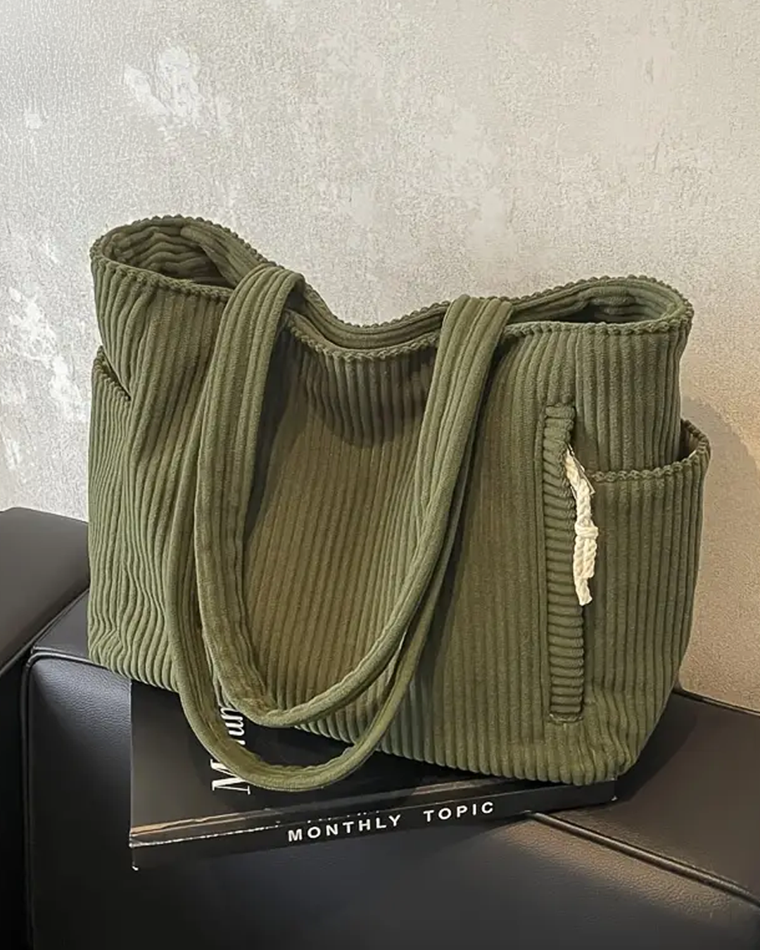 Heidi | Cord & Rib – Ribbed Tote Bag