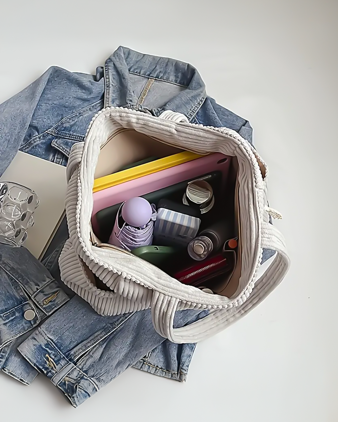 Heidi | Cord & Rib – Ribbed Tote Bag