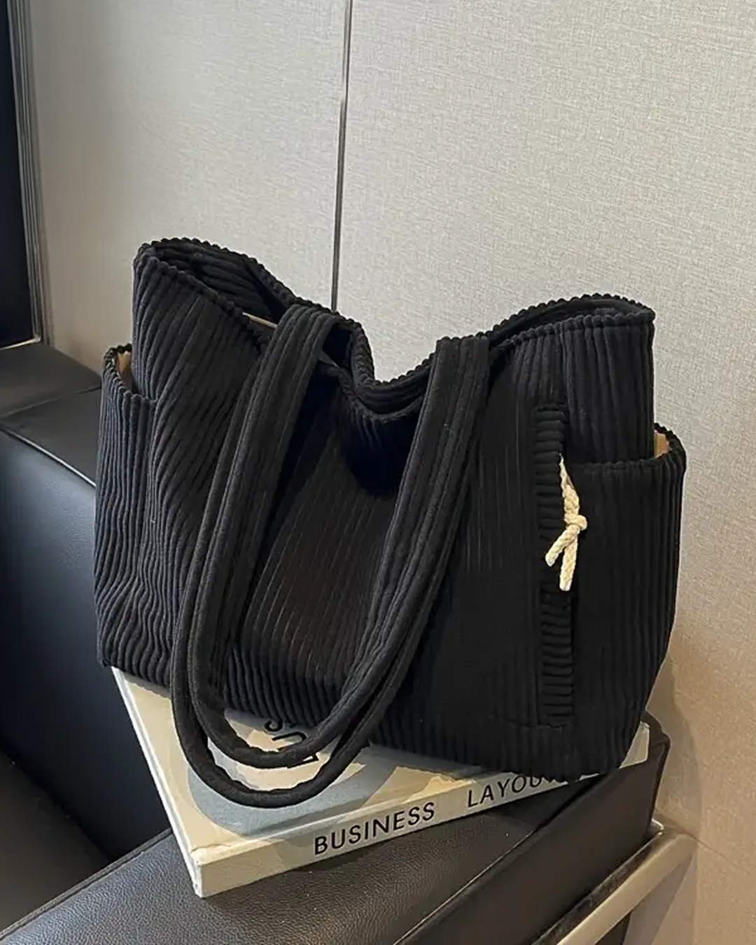 Heidi | Cord & Rib – Ribbed Tote Bag