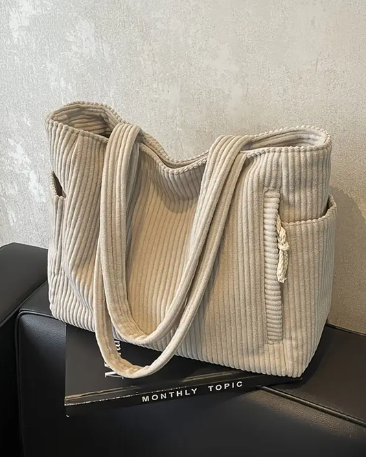 Heidi | Cord & Rib – Ribbed Tote Bag